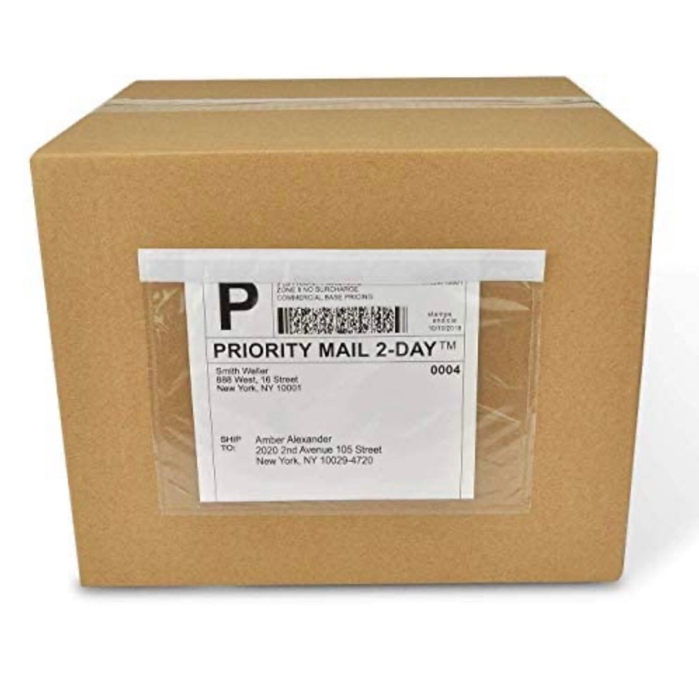 （100) 7.5" x 5.5" Shipping Label Envelopes Pouches - Picture 4 of 4